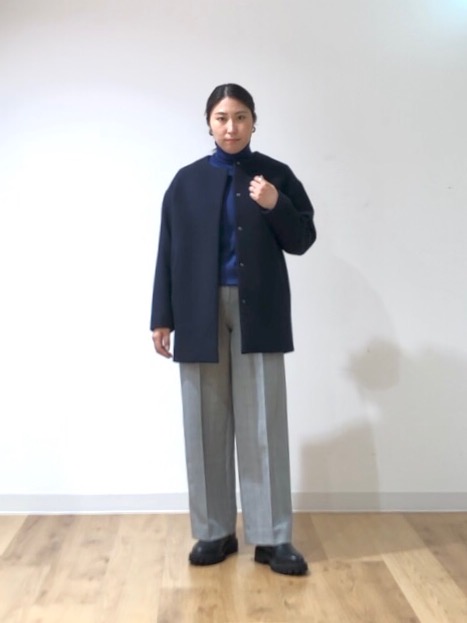 2024年モデル ウールモッサノーカラーハーフコート、2024年モデル