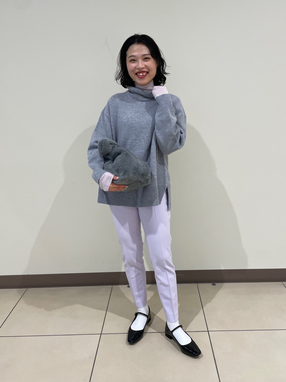 ウールブレンドリバーロングジレ、2024年モデル ワイドパンツ