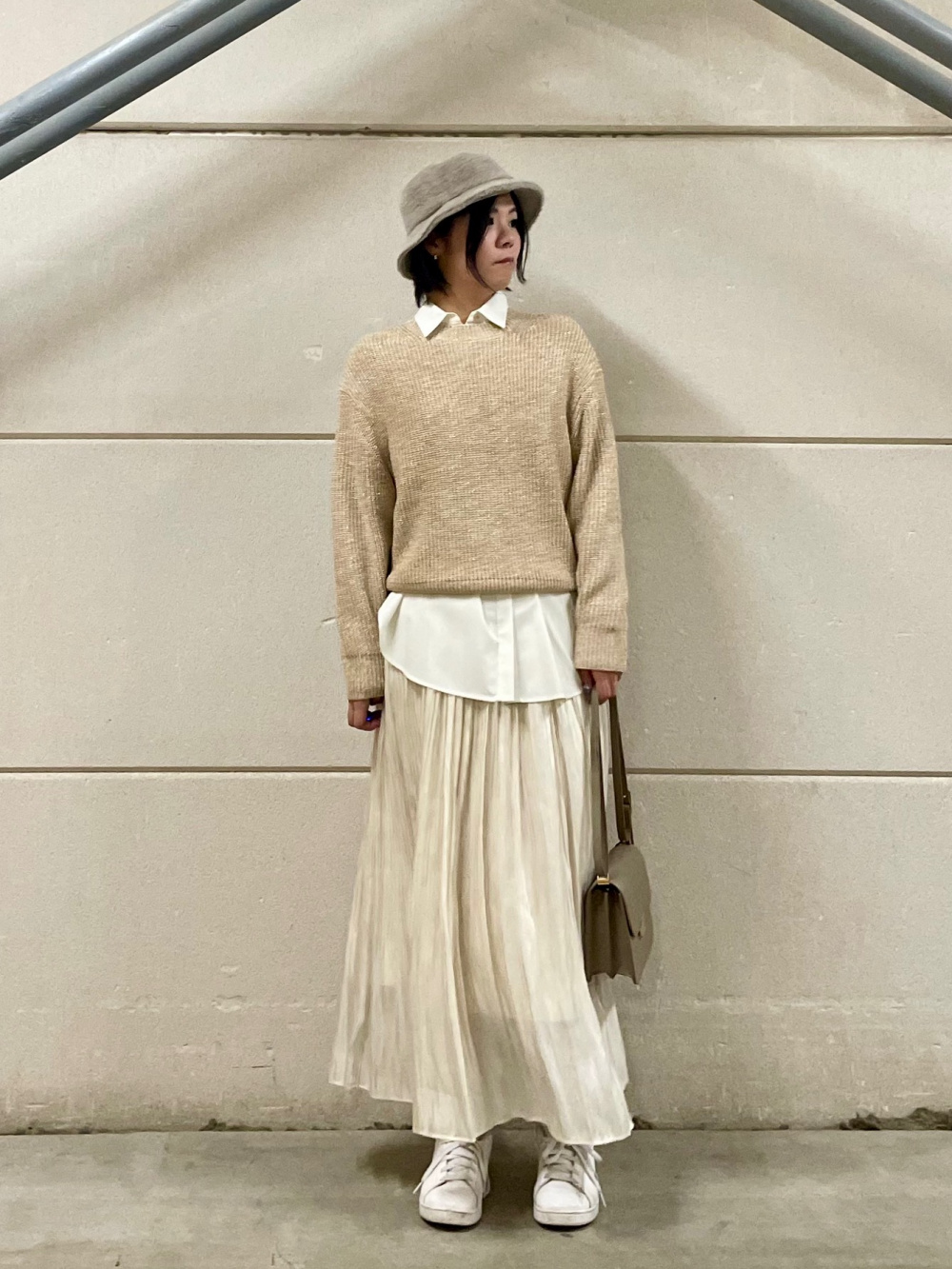 ホールガーメント®ニットペプラムセーター（長袖）、サテンナロー