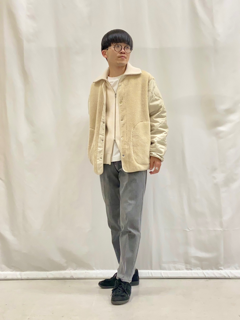 【mid0706】PLST ボアフリースコンビネーションカーディガン PLST(プラステ)公式 | ボアフリースコンビネーションカーディガン