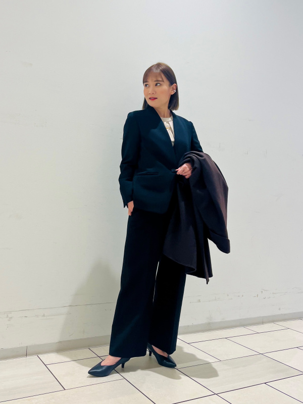 テーパードパンツ（ウォームリザーブ）、PLUS STYLEパンプス
