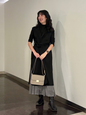 【新品未使用】PLST プラステ　ジレ　ロング　ネイビー　S