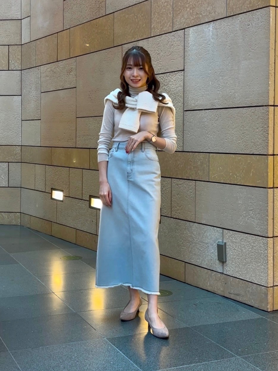 ラメシアーリブタートルネックセーター （長袖）、エクストラファイン  