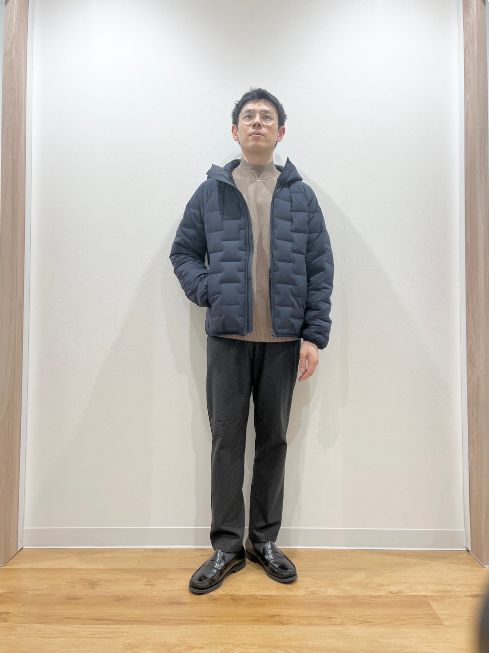 プレシャスニットメルトンシャツブルゾン、PLUS STYLEパンツ