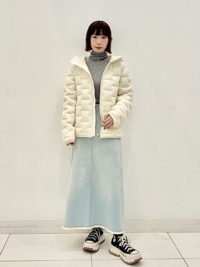 ノンキルトフーデットダウンパーカ(撥水)、フェザーラメ ノンキルトフーデットダウンパーカ(撥水)、フェザーラメ