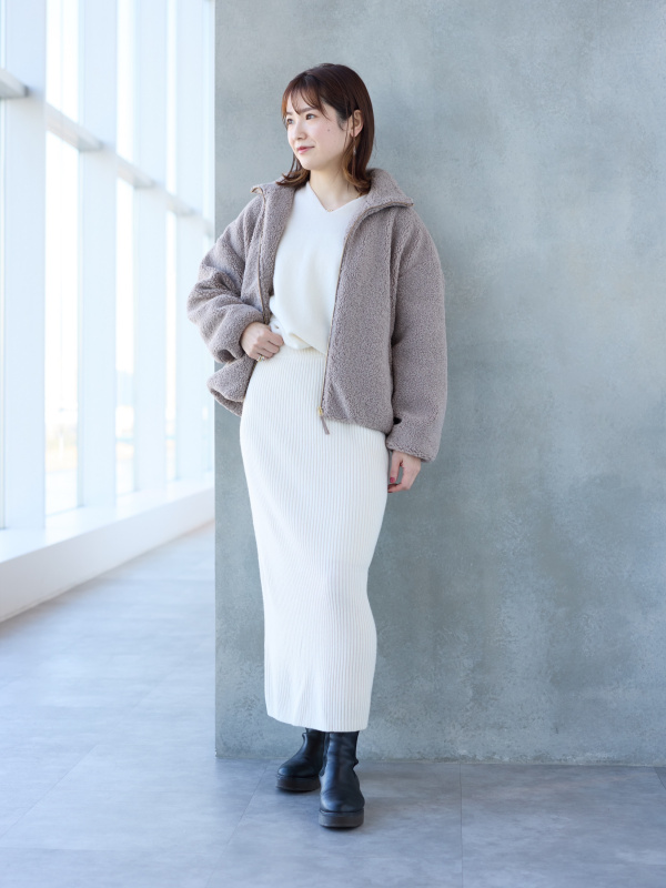 PLST プラステ　エクストラファインメリノウールミドルゲージナロースカート 2024年モデル エクストラファインメリノウールミドルゲージナロー