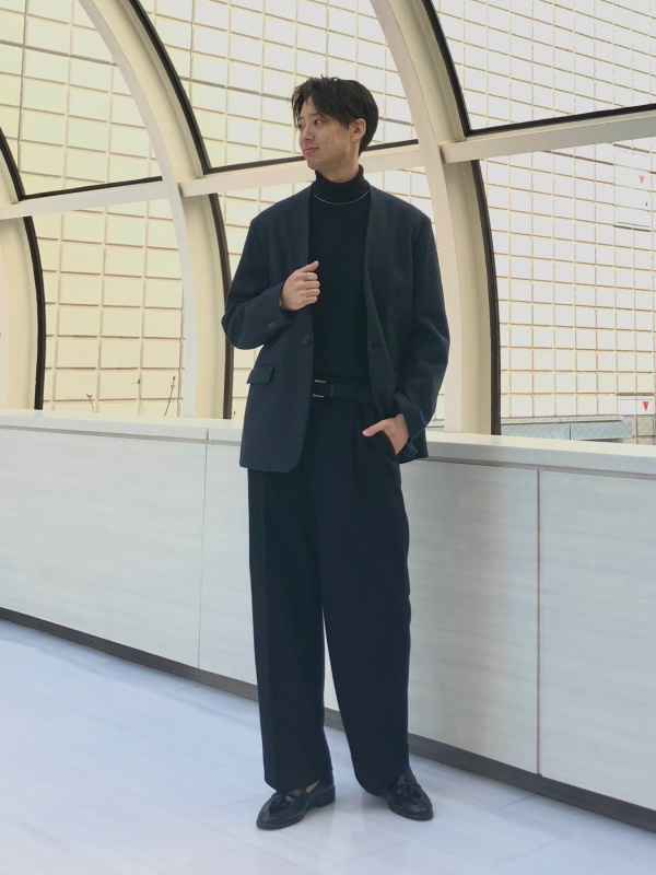 プレシャスニットメルトンノーカラージャケット、カシミヤ