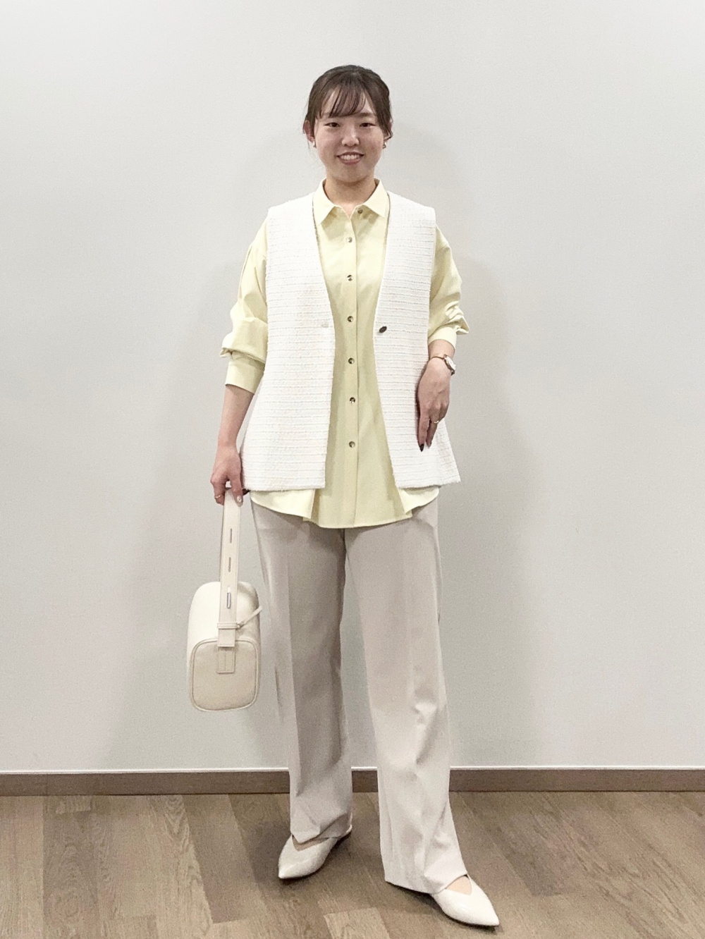 ツイードペプラムジレ、2025年春モデル ハイストレッチトリコット