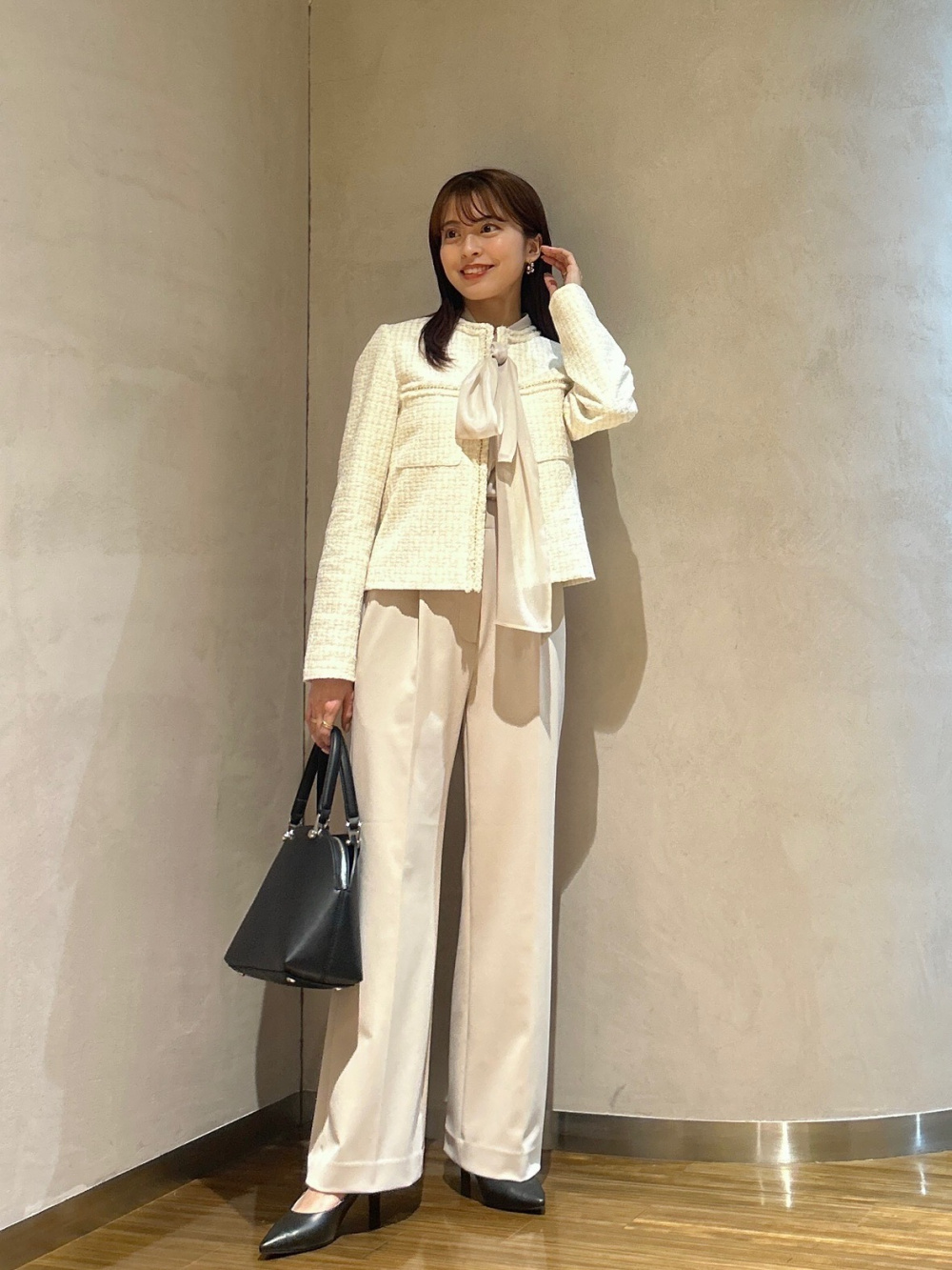 ツイードショートジャケット、2025年春モデル ハイストレッチ