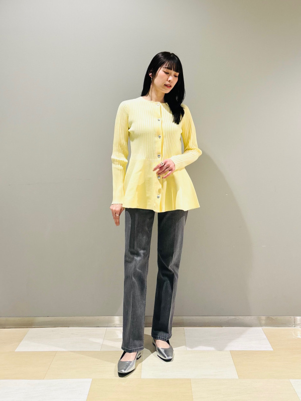 スクエアトゥストレッチショートブーツ、ホールガーメント®ペプラム