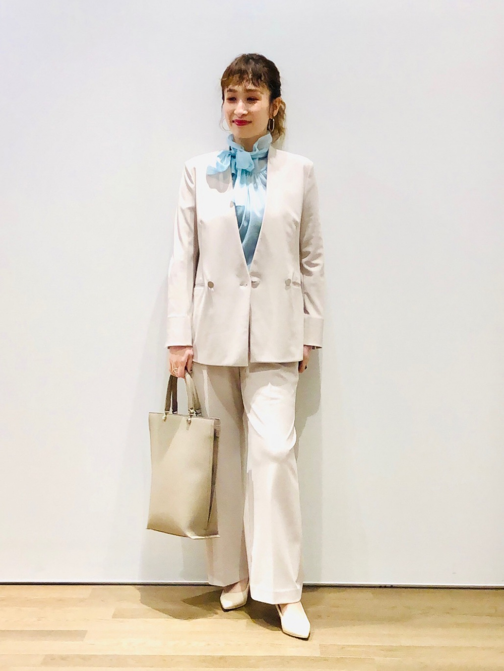 極美　PLST　2025　ハイストレッチトリコットカラーレスダブルジャケット　L PLST(プラステ)公式 | 2025年春モデル ハイストレッチトリコット