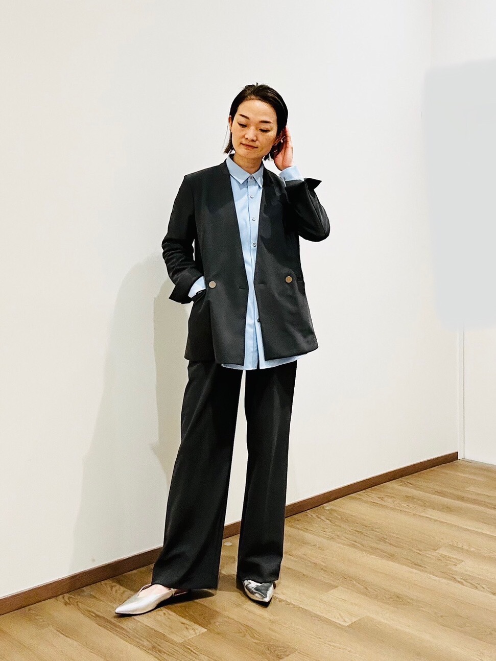 2025年春モデル ハイストレッチトリコットカラーレスダブルジャケット