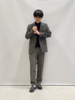 2点セット　プラステ　ブラッシュドバックジャケット　パンツ　グレー　メンズ　M PLST(プラステ)公式 | ブラッシュドバックジャケット