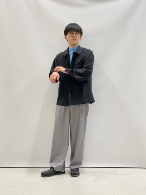プラステ セットアップ グレー M ワイドパンツ