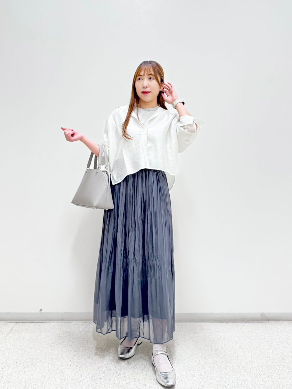 ホールガーメント®サーキュラーニットスカート、UVカット