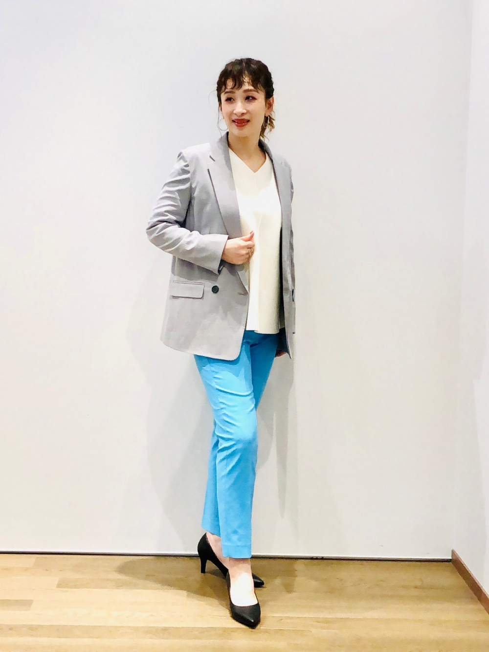 PLST リネンブレンドダブルジャケット　グレー PLST(プラステ)公式 | 2024年モデル トリアセブレンドダブル