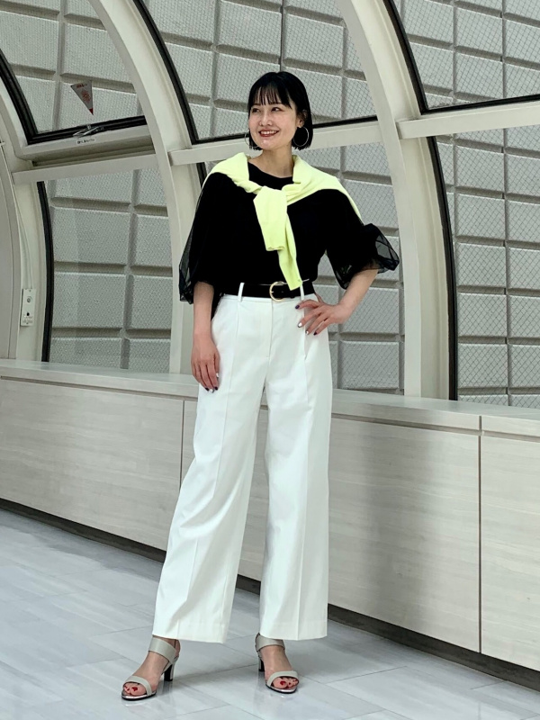 リネンブレンドダブルジャケット、ワイドパンツ(リネンブレンド リネンブレンドダブルジャケット、ワイドパンツ(リネンブレンド