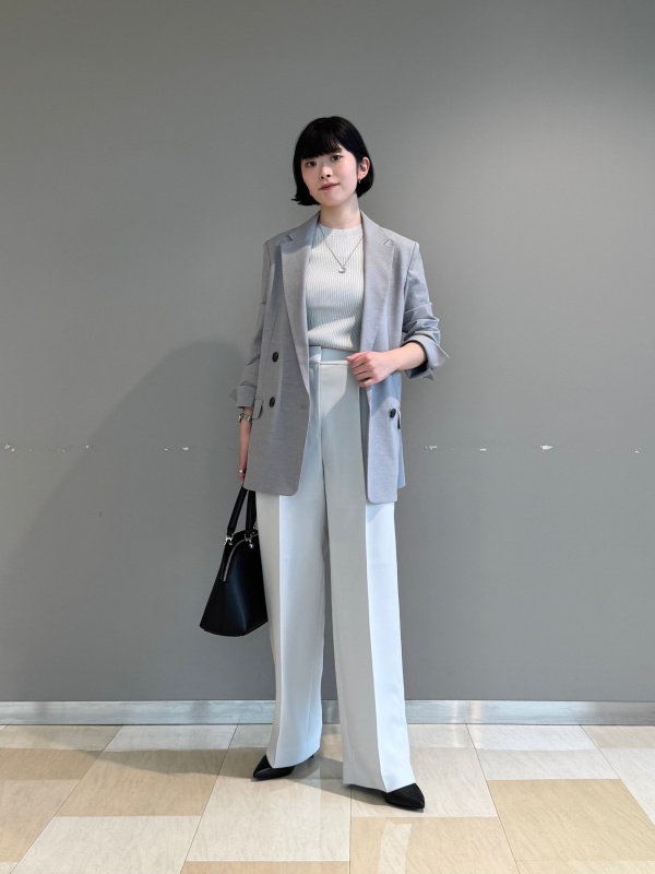 リネンブレンドダブルジャケット、スティックパンツ（リネン