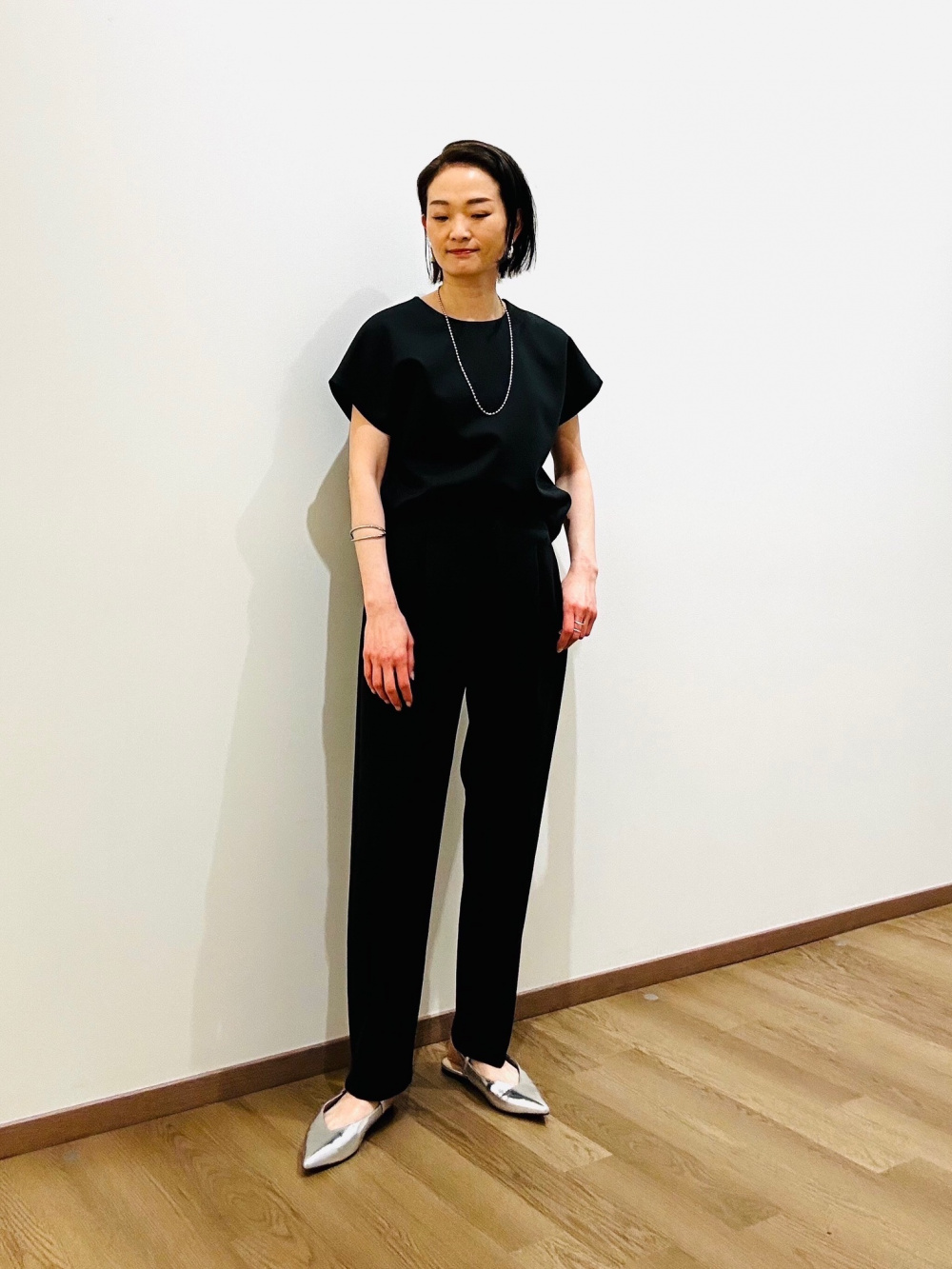 スキューバジャージーテーパードパンツ、スキューバジャージー
