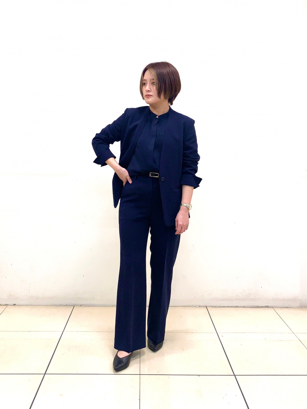 トリアセブレンドカラーレスジャケット、トリアセブレンドストレート