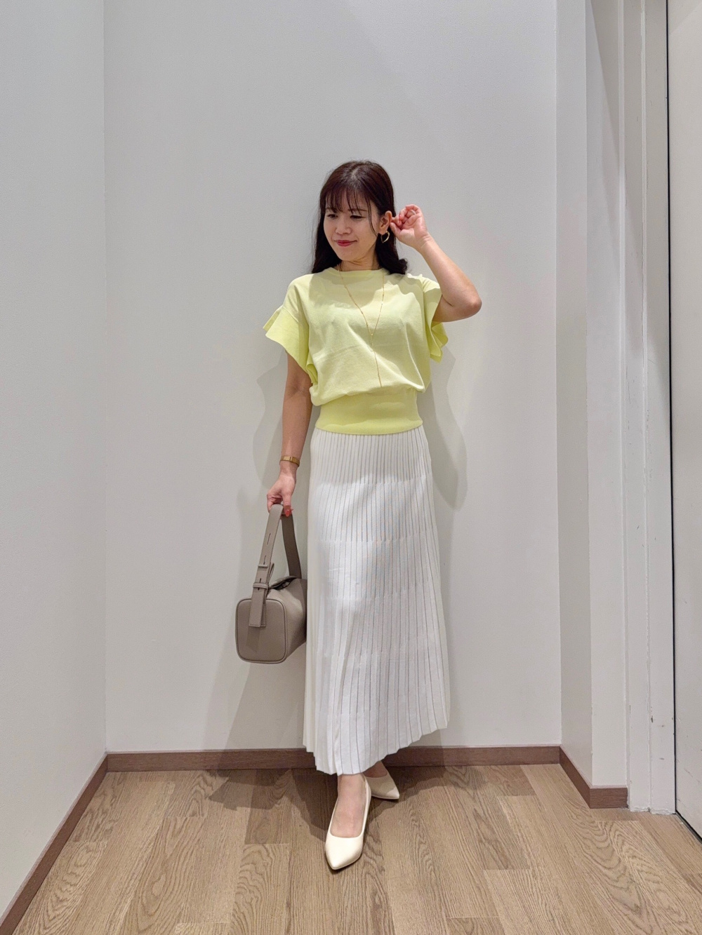 UVカットレーヨンブレンドシアーネックセーター、レーヨン