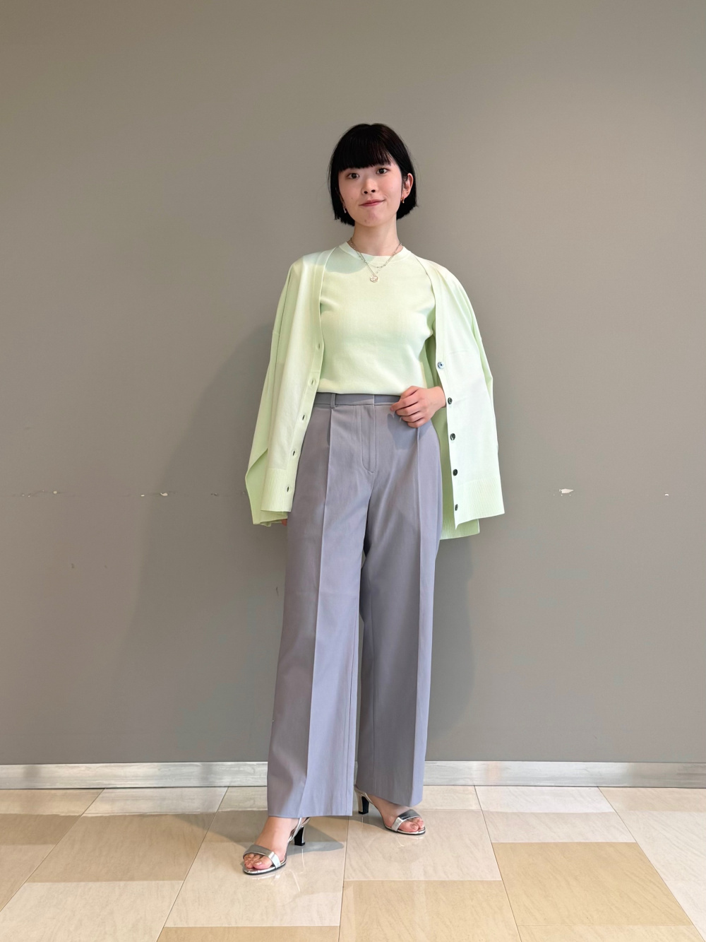 2024年モデル ワイドパンツ（リネンブレンド）、UVカット