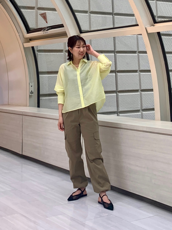 ★PLST ハイストレッチリネンカーゴパンツレディースMサイズ新品★ PLST(プラステ)公式 | ハイストレッチリネンカーゴパンツ