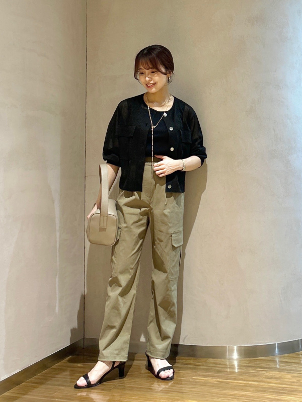 ★PLST ハイストレッチリネンカーゴパンツレディースMサイズ新品★ PLST(プラステ)公式 | ハイストレッチリネンカーゴパンツ