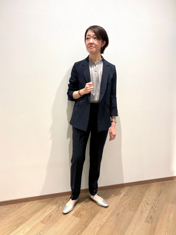 PLST プラステネイビー　セットアップ　ストレッチテーパードパンツ PLST(プラステ)公式 | 【丈長め】プレミアムオックステーパード