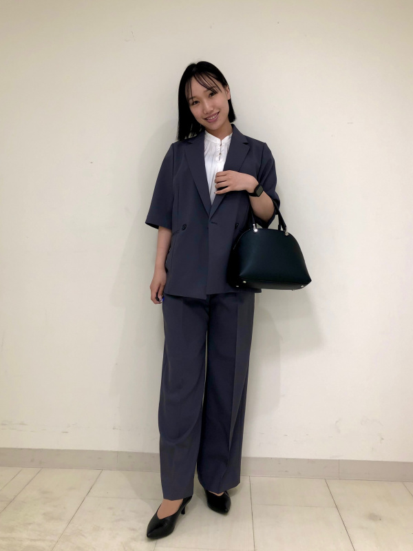 mimi様　プラステ　ノーカラー　セットアップ　グレー　M　入学式　ビジネス 公式スタイリング | プラステ