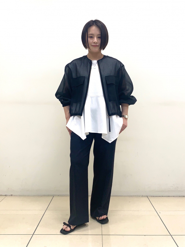 シアーオーガンジーブルゾン（レディース）の着用コーディネート
