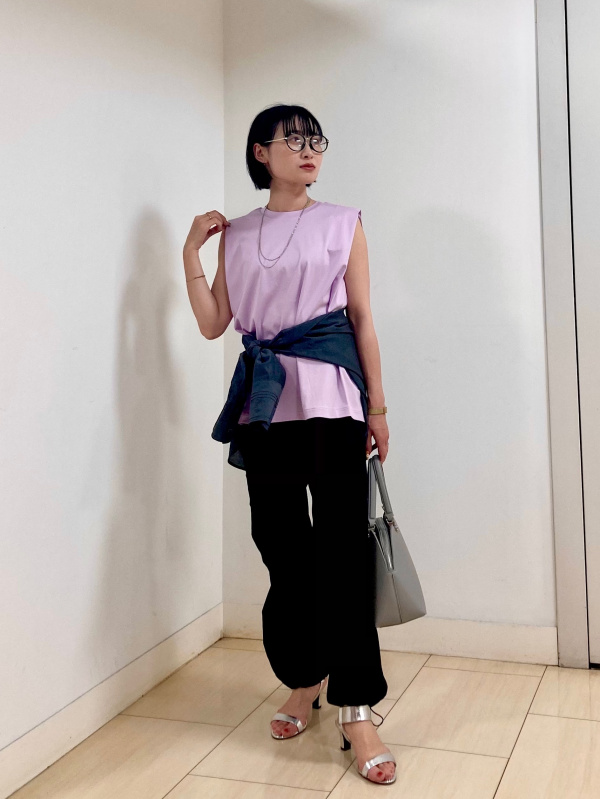 ★PLST ハイストレッチリネンカーゴパンツレディースMサイズ新品★ PLST(プラステ)公式 | ハイストレッチリネンカーゴパンツ