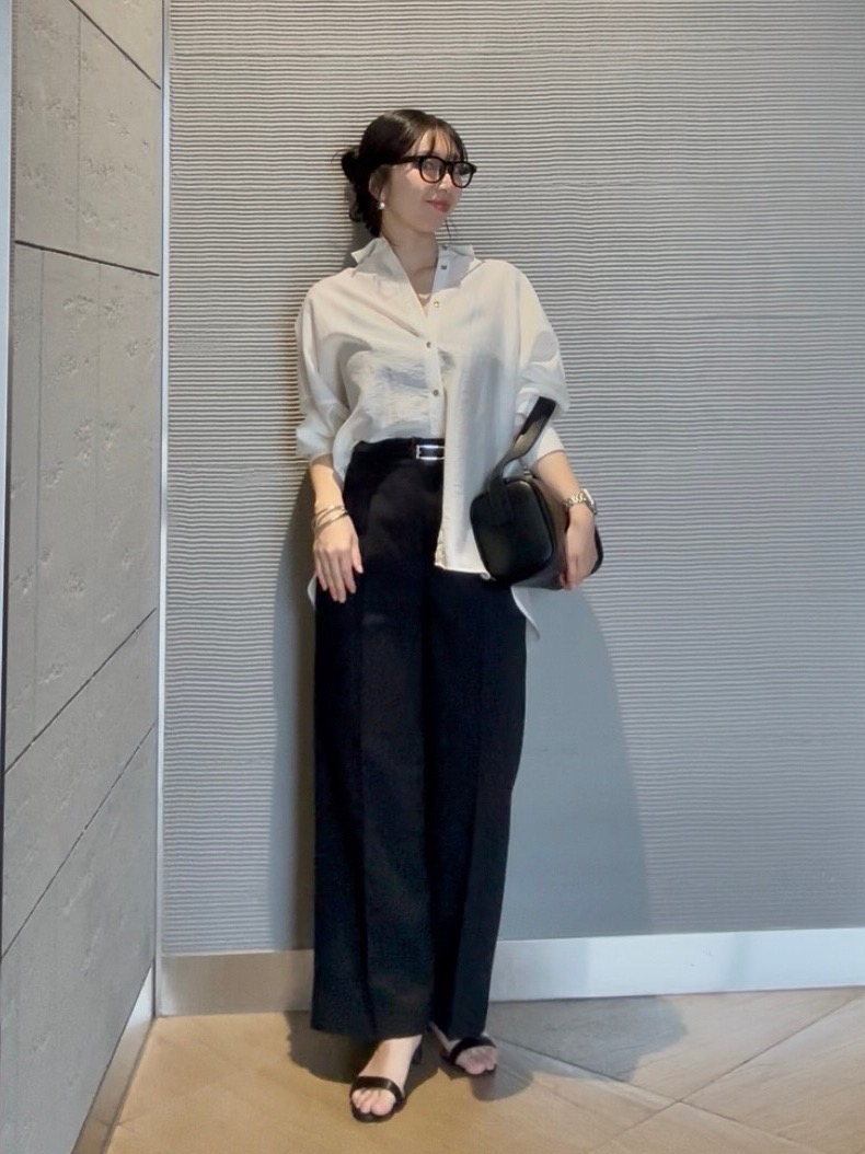 リネンブレンドダブルジャケット、スティックパンツ（リネン