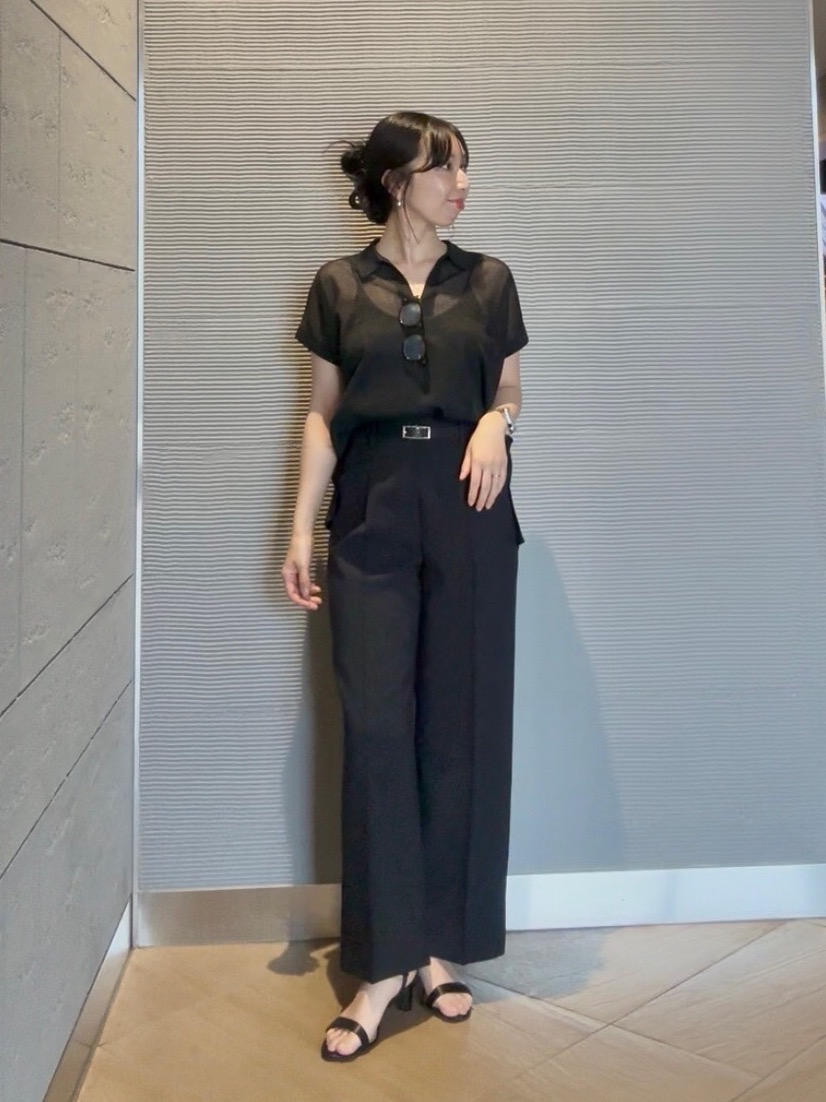 2024年モデル ワイドパンツ（リネンブレンド）、フェイクレザー