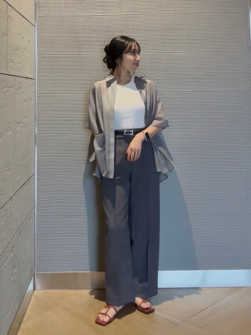 プレミアムオックスカラーレスジャケット、ワイドパンツ（リネン