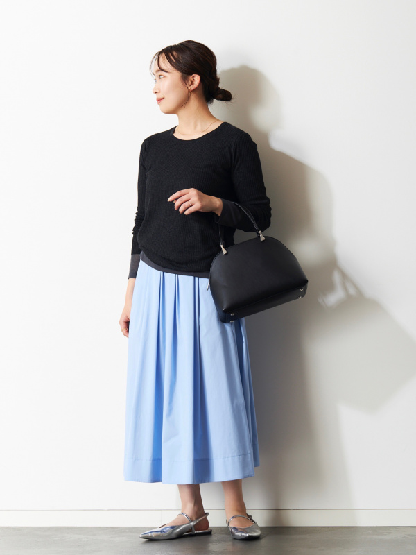 新品タグ付 PLSTxHARUNOBUMURATA コットン フレアスカート コットン