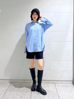 【タグ付新品/S】PLST レーヨンブレンドリラクシーシャツ オフホワイト PLST(プラステ)公式 | レーヨンブレンドリラクシーシャツ