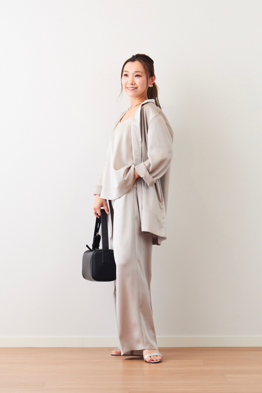 PLST プラステ トリアセサテンシャツジャケット PLST(プラステ)公式 | トリアセサテンシャツジャケット