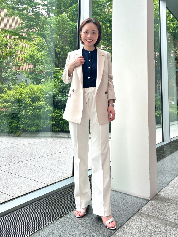 【極美品✨】PLST グレー ダブル セットアップ パンツ ウォッシャブル 公式スタイリング | プラステ