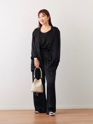 PLST(プラステ)公式 | トリアセサテンフルレングスイージーパンツ