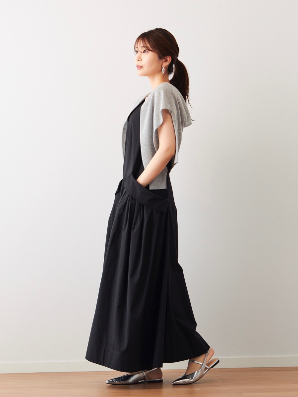 コットンブレンドノースリーブワンピース」の着用コーディネート| プラステ