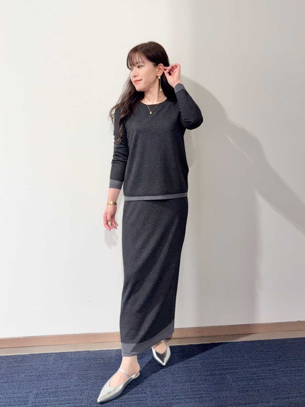 【限定品】PLST✕HARUNOBUMURATA シアーニットスカート M PLST(プラステ)公式 | シアーニットスカート