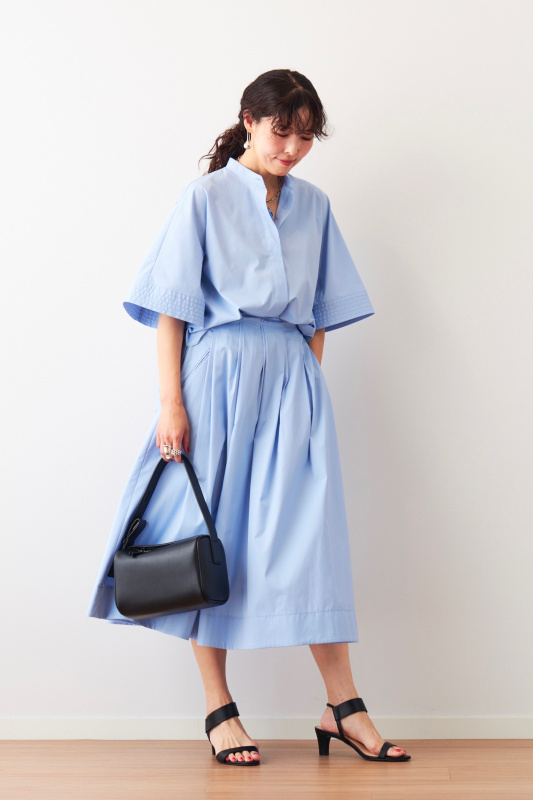 PLST✕HARUNOBUMURATA コットンブレンドハーフスリーブシャツ PLST(プラステ)公式 | コットンブレンドハーフスリーブシャツ