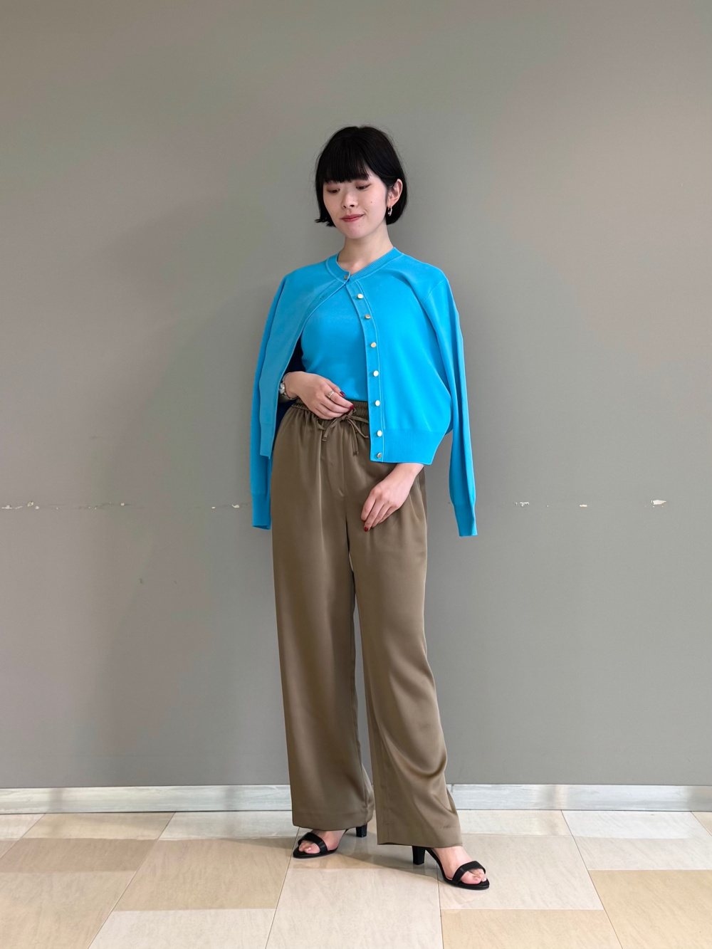 UVカットレーヨンブレンド2WAYタンクトップ、UVカットレーヨン