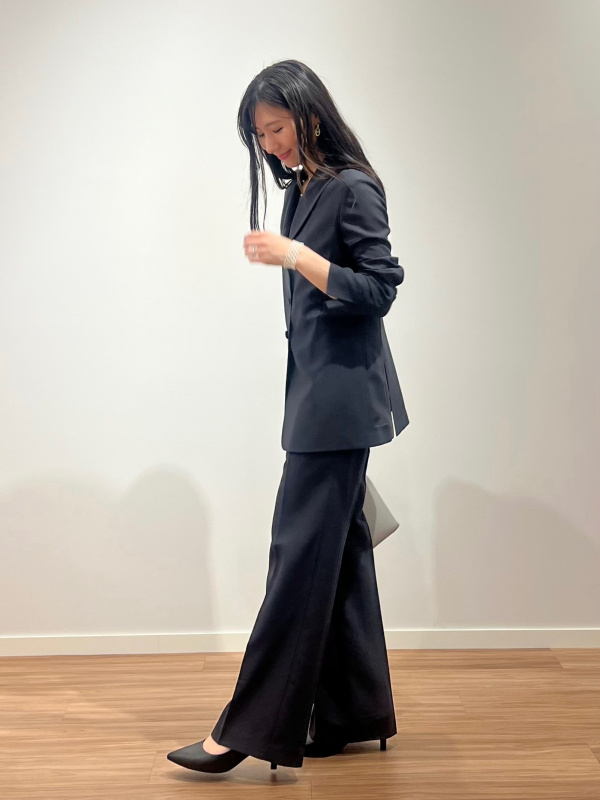 プラステ　セットアップ　パンツスーツ　シャークツイード　M/M　ダークブ プラステ セットアップ パンツスーツ シャークツイード M/M ダークブ