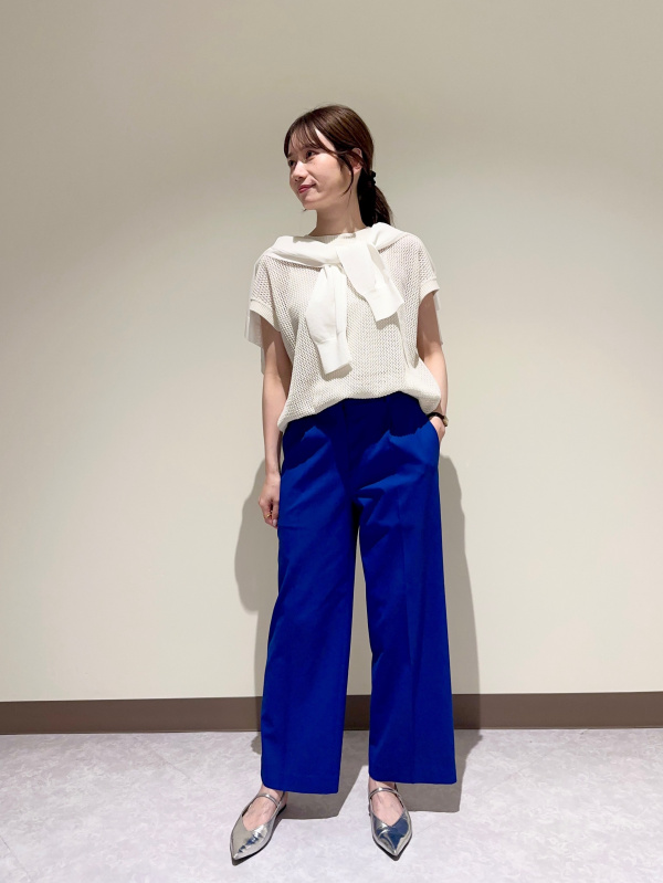 リネンブレンドダブルジャケット、ワイドパンツ（リネンブレンド