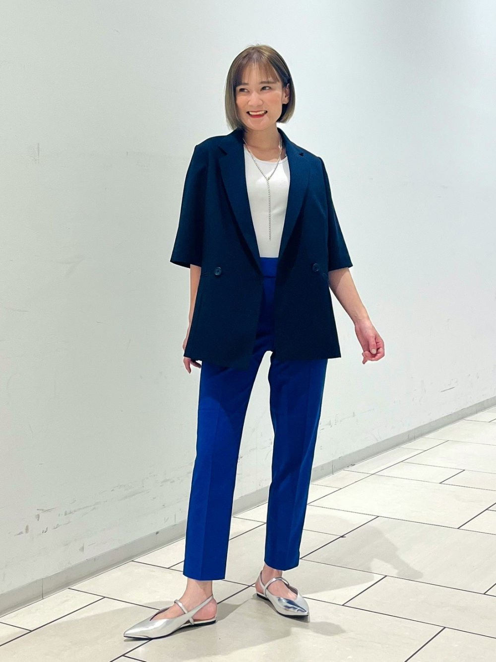 プレミアムオックスハーフスリーブジャケット、スティックパンツ