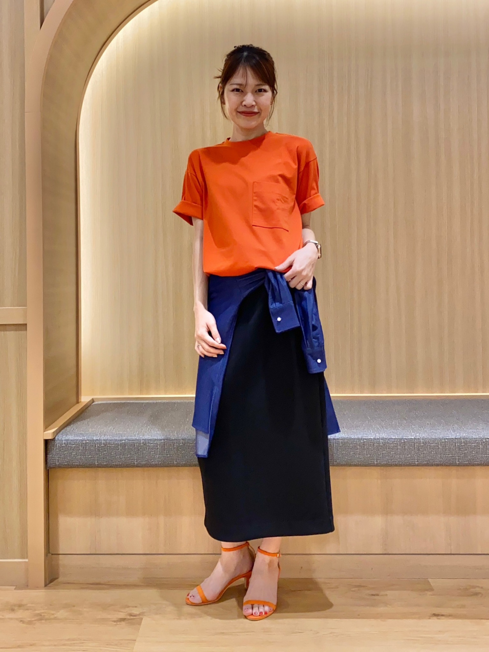 【再々値下げ】PLST アシンメトリーペプラムブラウス （吸汗速乾）美品‼️ アシンメトリーペプラムブラウス（吸汗速乾）（半袖）、ソフト
