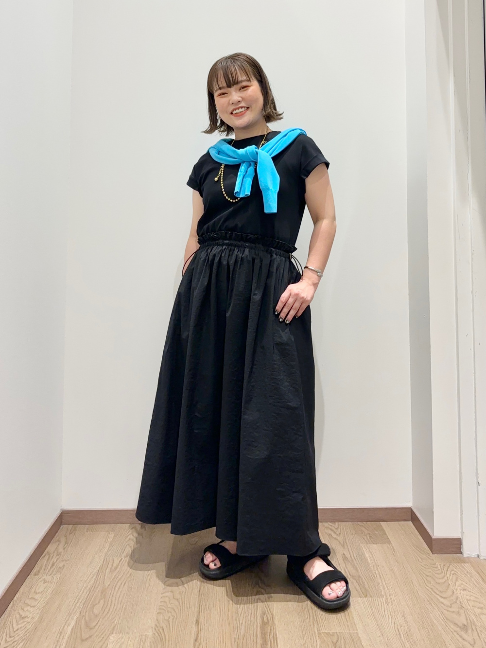ハイストレッチナイロンドッキングワンピース、UVワイドハット