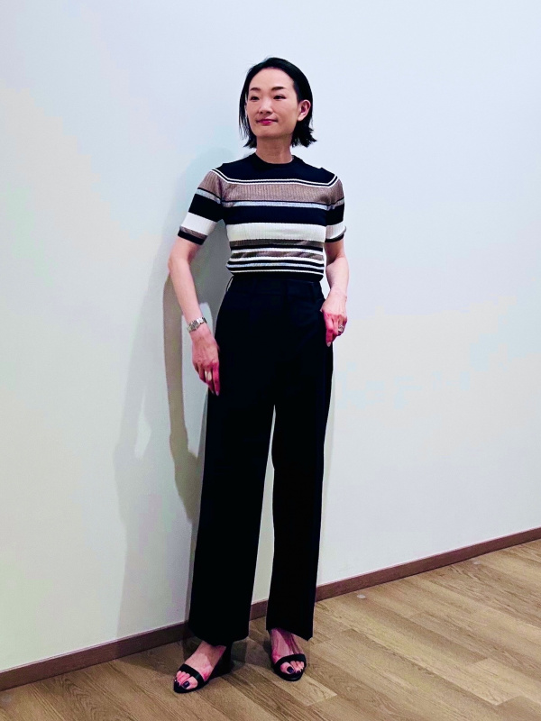 1回着　美品　プラステ　23SS UVカット　ウォッシャブル ジレ　　　M PLST(プラステ)公式 | コットンブレンドノーカラーミドルジレ